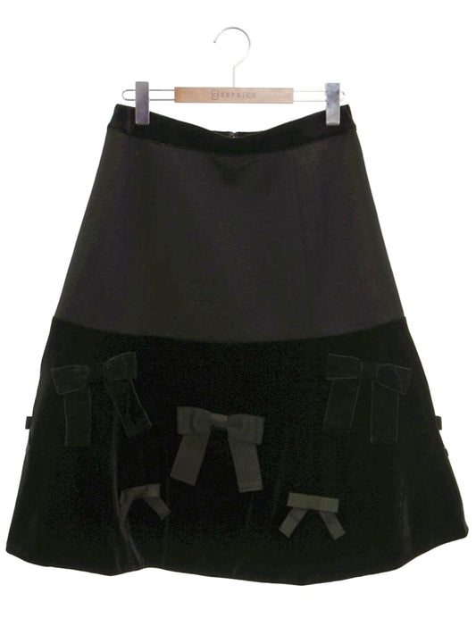 スーパービューティー スカート 42 ブラック ベロア リボン ITR0NH601UZU 【SALE】