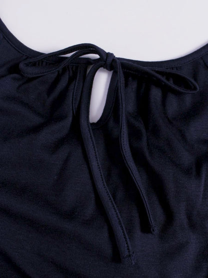 バーバリーブルーレーベル E1P73-397-29 カットソー 38 ネイビー ハートモチーフ バックリボン IT43ILP1IVJK