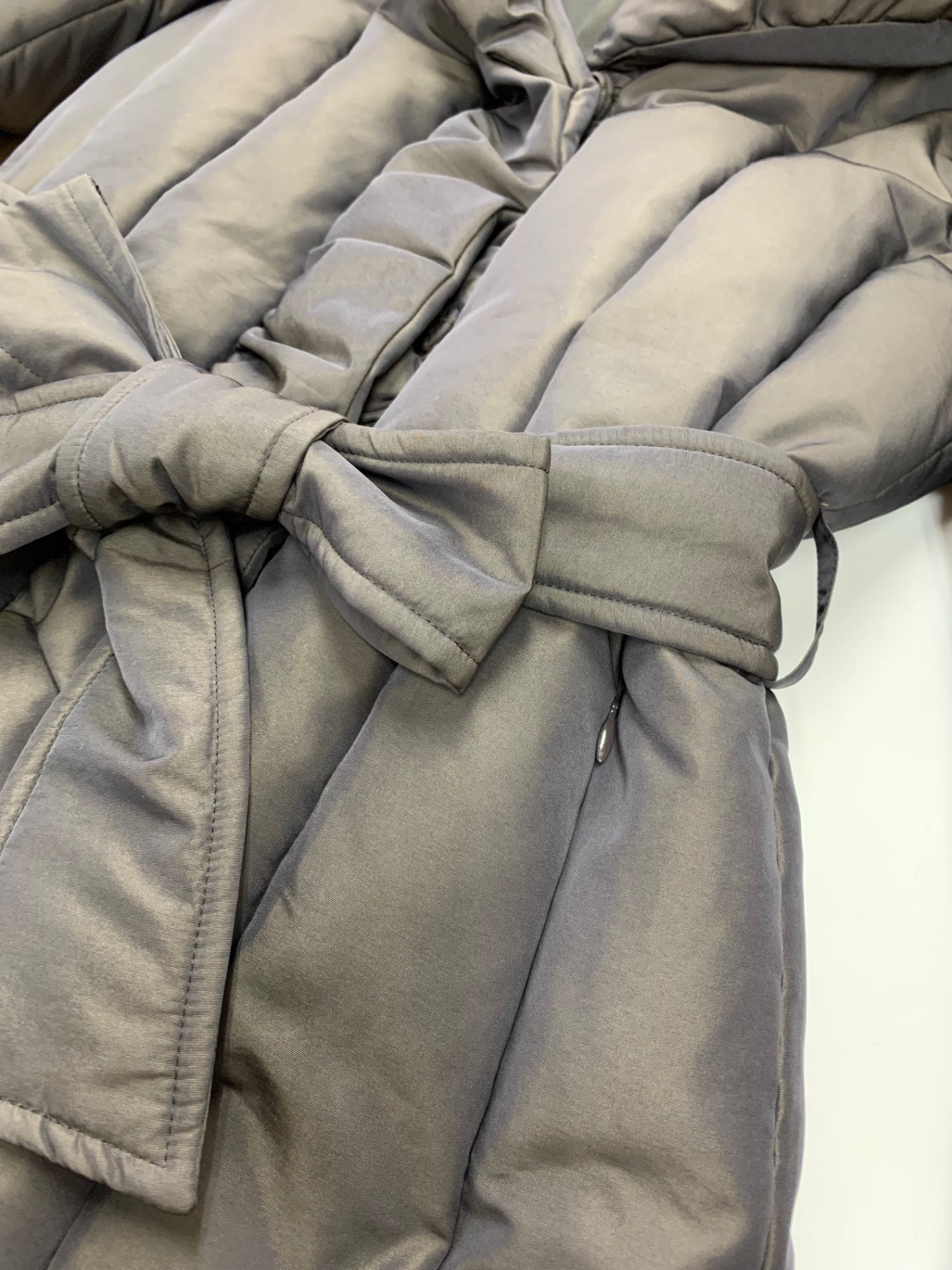 エムプルミエブラック D208-006 ダウンコート 34 チャコール ショールカラー IT0M6CGXZFY0