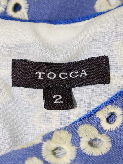 トッカ OPTOGM0540 ワンピース 2 ブルー/イエロー カットワーク 刺繍 ITASQYPZ7J6F 【SALE】