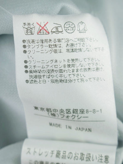 フォクシーニューヨーク 36462 ワンピース 40 ブルー 肩リボン IT7LPRBOR7EA