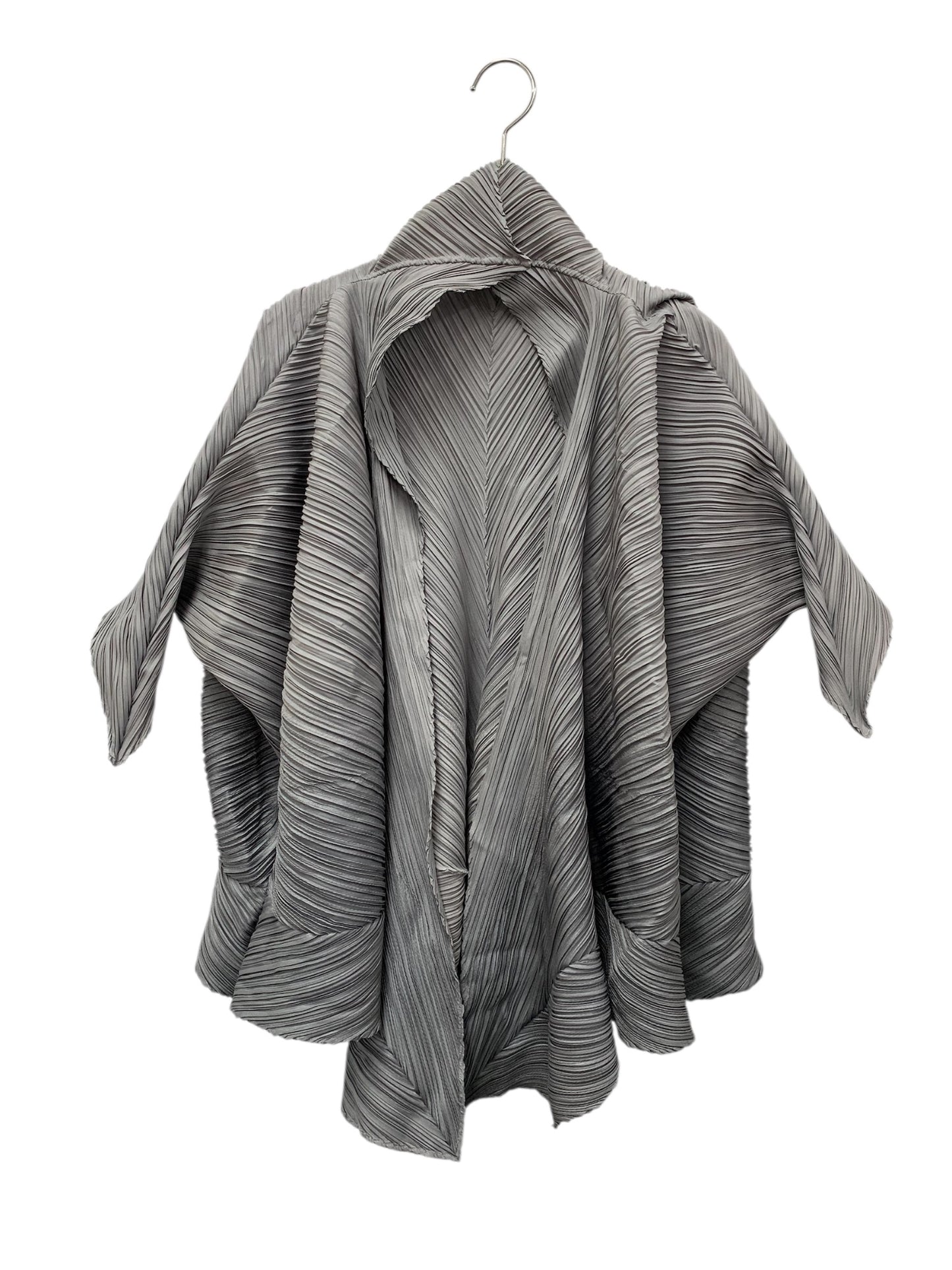 イッセイミヤケ IM21FD107 ジャケット 2 グレー プリーツ グラデーション ITZ46F3T9LJY