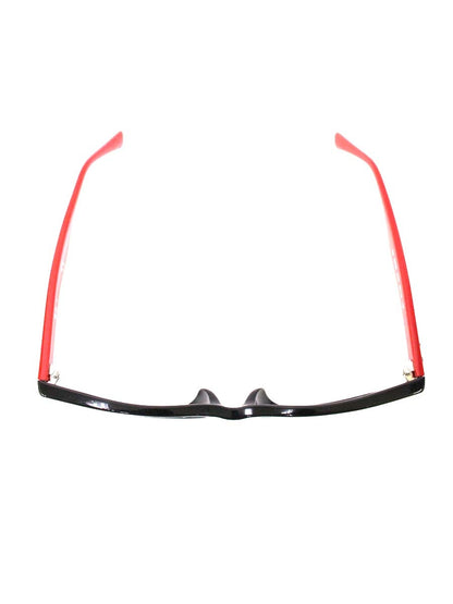 レイバン RB5378D メガネ ブラック/レッド セルフレーム スクエア バイカラー IT6ZXSAWJWFF