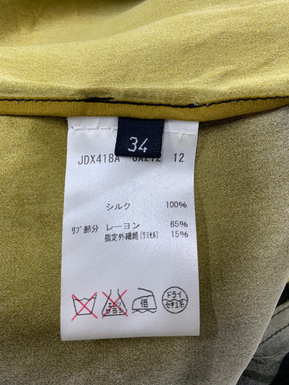 ジルサンダー JDX418A JX212 ワンピース 34 カーキグリーン シルク リブ ITRR3GEM7ZPK