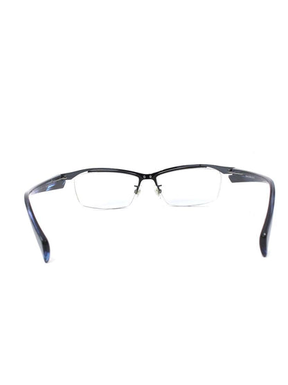 サムライ翔 SS-J35 メガネ ネイビー セルフレーム ハーフリム スクエア ♯2 ITARMCKFM11S