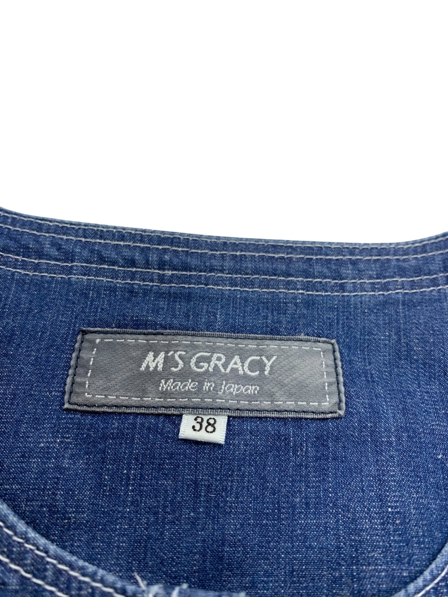 エムズグレイシー 取り外しチュール付きデニムジャケット 514304 38 ネイビー ITLWWGZHIL00 【SALE】