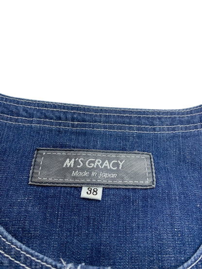 エムズグレイシー 取り外しチュール付きデニムジャケット 514304 38 ネイビー ITLWWGZHIL00 【SALE】