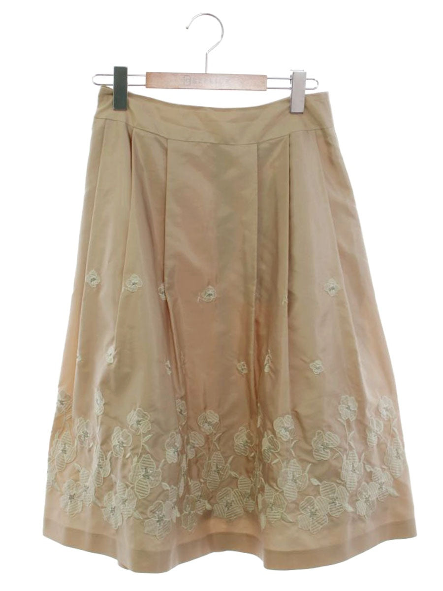 ギャラリービスコンティ 1175961 スカート 2 ベージュ 花柄 刺繍 IT75HAPD0JS8 【SALE】