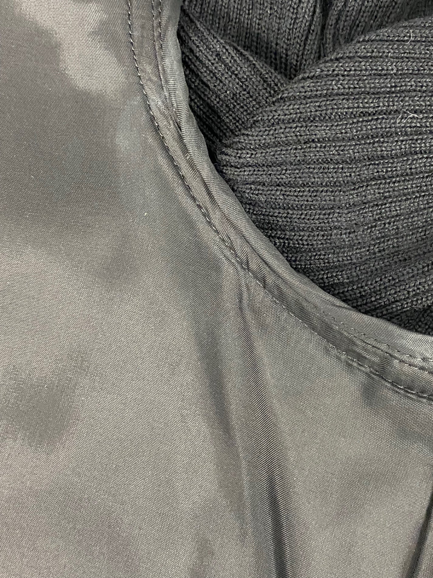 エムズグレイシー 011539 ワンピース 40 ブラック ステッチ ウール リボン IT3284FBDC2K