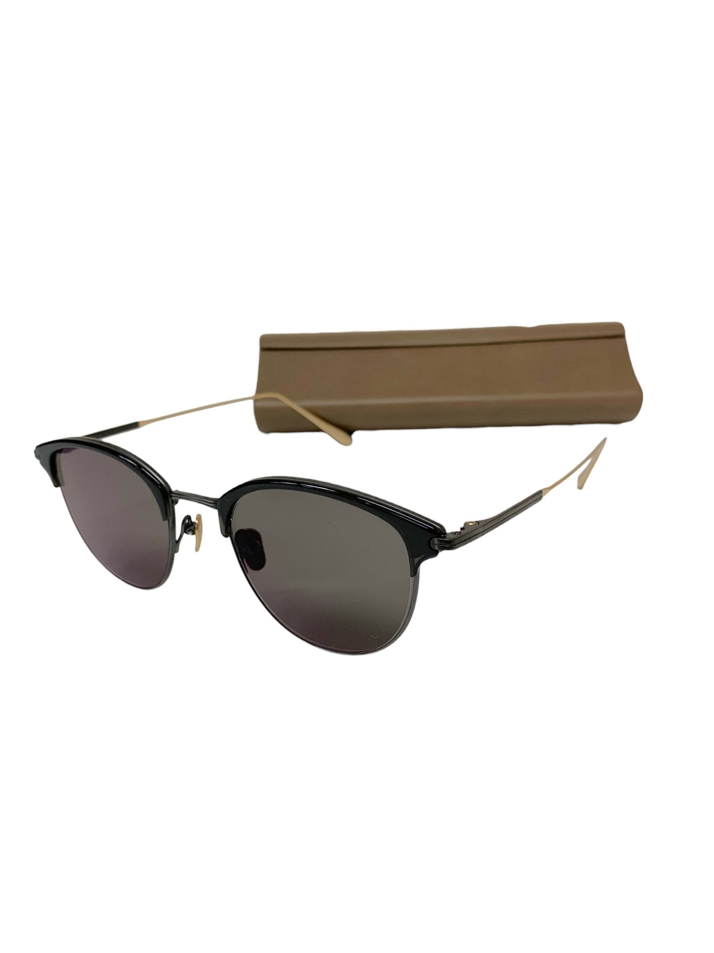 増永眼鏡 LAUREN メガネ ブラック コンビフレーム ハーフリム ボストン IT1KXK0NQVES