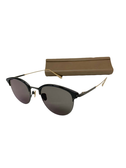 増永眼鏡 LAUREN メガネ ブラック コンビフレーム ハーフリム ボストン IT1KXK0NQVES