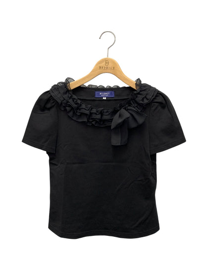 エムズグレイシー 015314 トップス 38 ブラック フリル ITCNNVS1S1QS 【SALE】