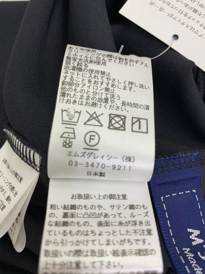 エムズグレイシー 511520 ワンピース 38 ネイビー 異素材 パフスリーブ ITK8Y4DHWY48