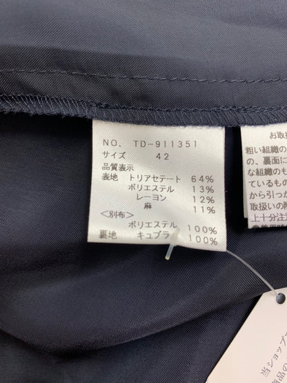 エムズグレイシー 911351 ワンピース 42 ネイビー ウエストリボン タック ITTRM15PTYQC