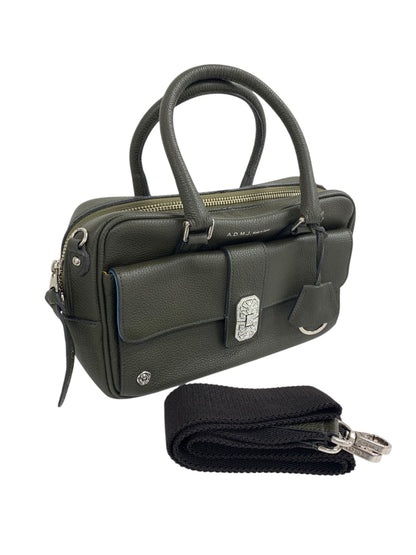 エーディーエムジェイ アールデコボストン ハンドバッグ カーキグリーン ショルダー 2way レザー モーツァルト スワロフスキー IT1VI8M7SM8G