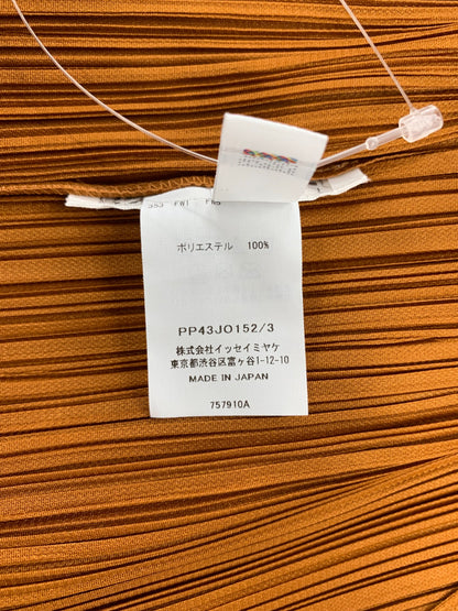 プリーツプリーズイッセイミヤケ PP43JO152 カーディガン 3 ブラウン 24AW IT9IZZCWMO08
