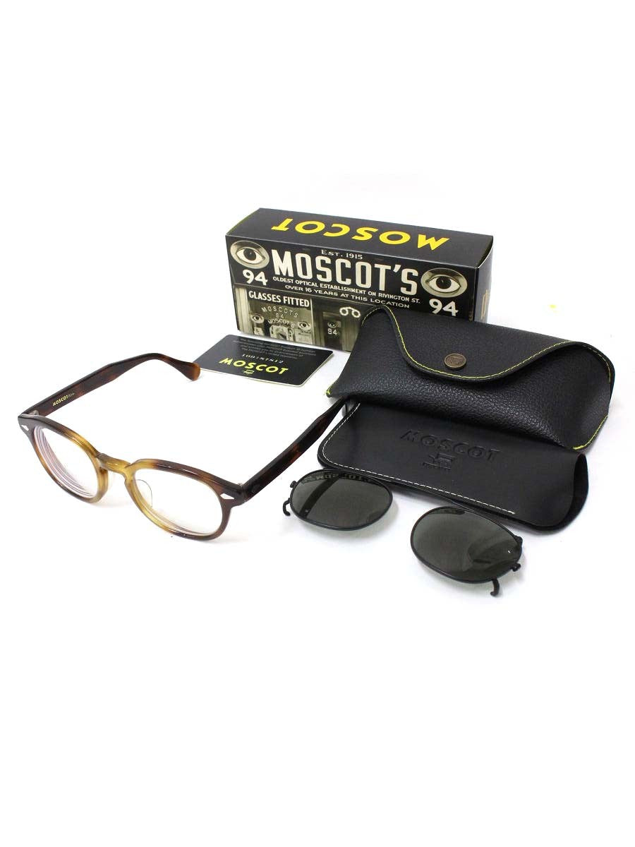 モスコット LEMTOSH メガネ 眼鏡 ブラウン レムトッシュ  セルフレーム フルリム ウェリントン クリア ITXW98XF21MP