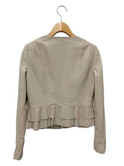 アナイ 10217-09-91-360 レザージャケット 36 ベージュ ノーカラー ITYT76BWNE4M
