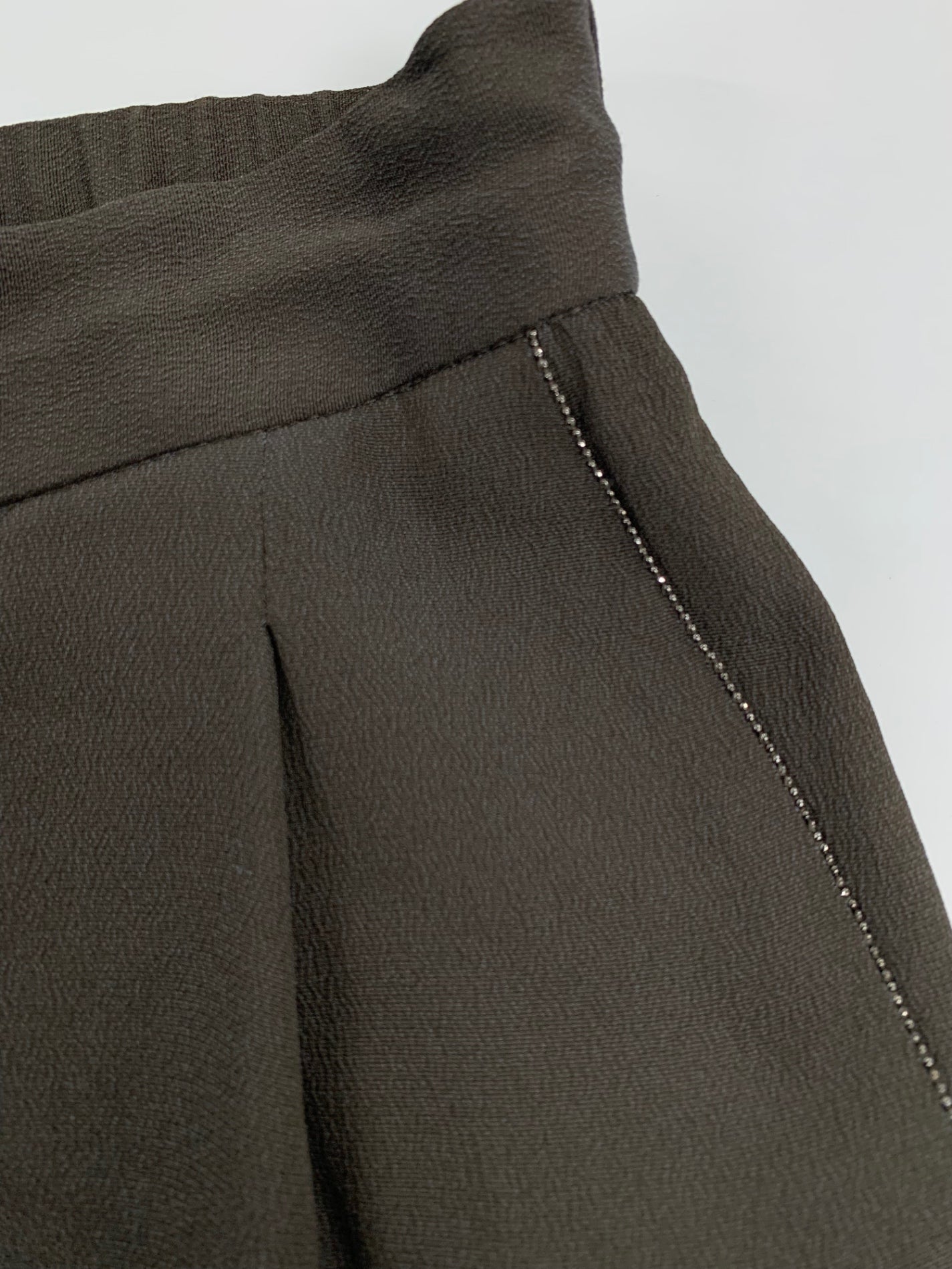 ファビアナフィリッピ Light Trousers PADP02W381X808 イージーテーパードパンツ Ｓ ブラウン シルク混 ITW1UTK359VU