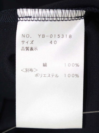 エムズグレイシー ワンショルダー 015318 カットソー 40 ネイビー 肩リボン ITKUSV48H77C