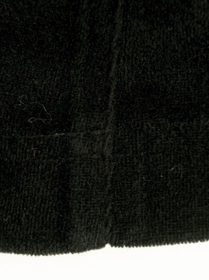 エムズグレイシー 014508 パーカー 38 ブラック フラワージップ フリル ベロア IT4WR1ILGB46