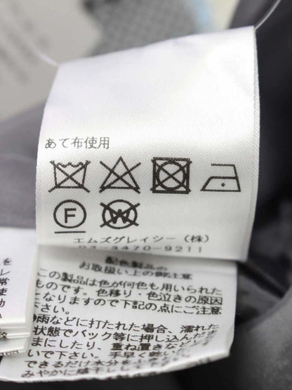 エムズグレイシー 917708 スカート 38 グレー ラップスカート風 チェック ツイード ITI89ZPQTBDQ