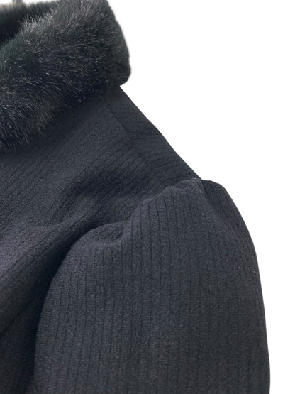 エムズグレイシー 314603 コート 40 ブラック フェイクファー ニット IT919MLW769E