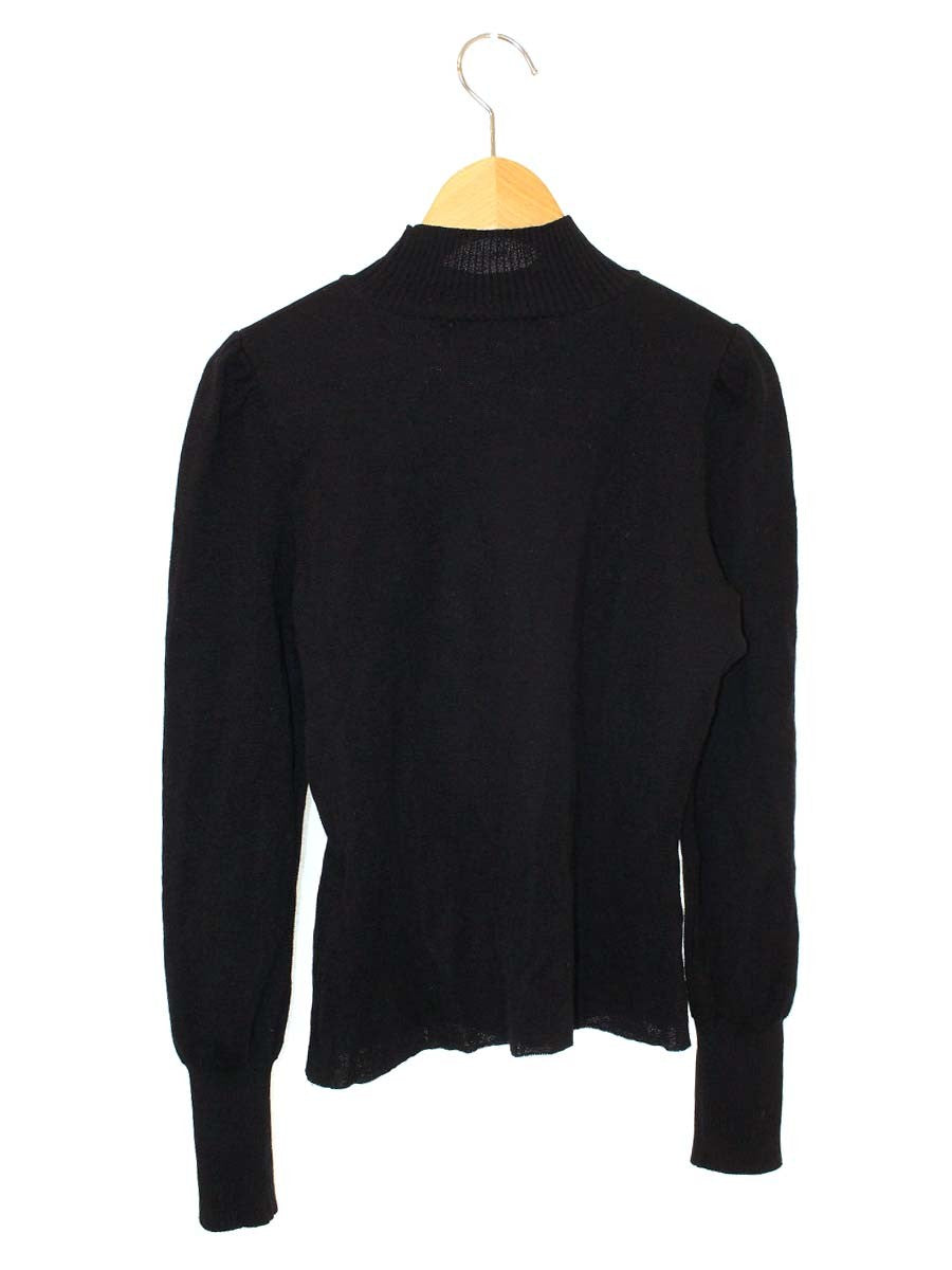 エムズグレイシー Camellia Motif Knit 818568 ニット セーター 38 ブラック フラワーモチーフ スパンコール ITHAS5MLZ8OI
