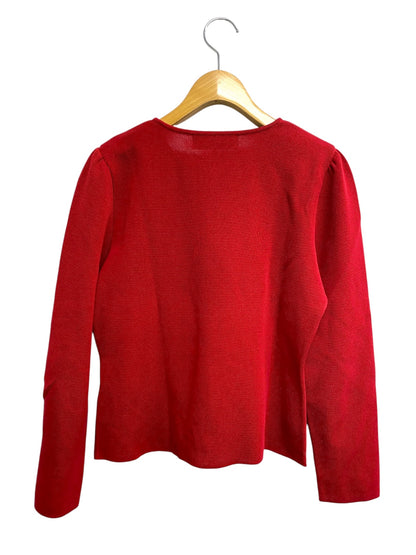 エムズグレイシー Ribbon Zip Cardigan 818523 カーディガン 40 レッド リボン ジップ IT46GBLGNCBN