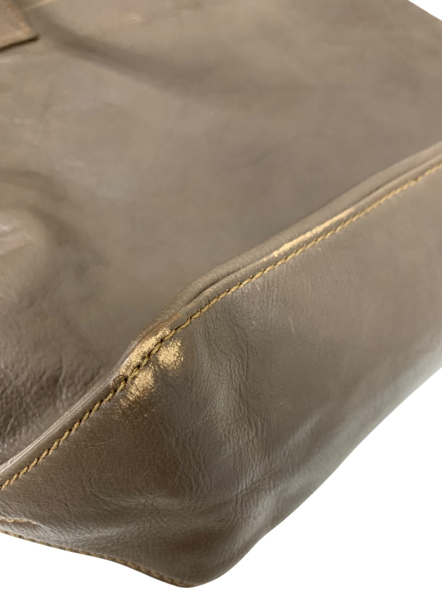 ゲンテン ハンドトート ブラウン レザー ゴールド金具 ITACQ08OQ291