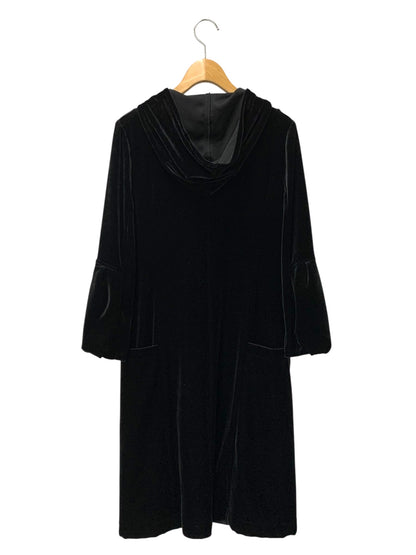 ルネ basic 5843030 ジャケット 36 ブラック フード付き ロング ベロア LIMITED EDITION IT03SD46F3WG