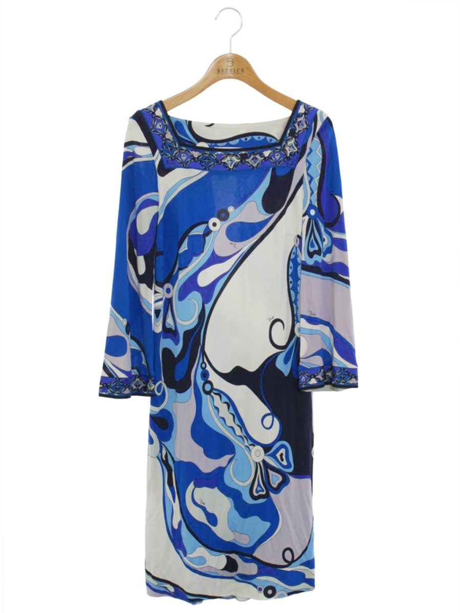 エミリオプッチ 11RL70 ワンピース 36 ブルー ITXIZCYMFKS8