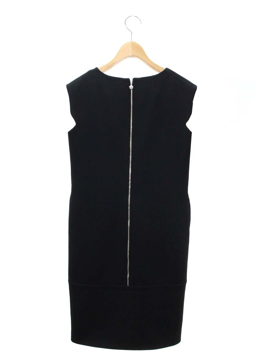 ルネ basic 5616180 ワンピース 34 ブラック カメリアバックジップ IT7L5HN746CK 【SALE】