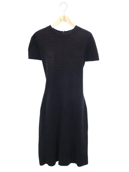エムズグレイシー Belted Knit One-piece 918310 ワンピース 40 ブラック IT02M9GR98W6