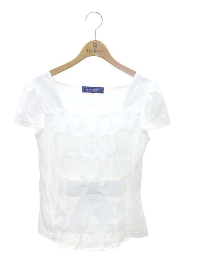 エムズグレイシー 525101 Tシャツ カットソー 38 ホワイト ティアード フリル IT8ZSE41F7RC