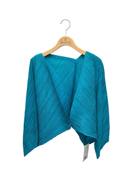 プリーツプリーズイッセイミヤケ PP61-JO625 ボレロ 3 ブルー カーディガン ITSA67XVEHR4