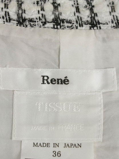 ルネ 6736430 ワンピース 36 ブラック/ホワイト TISSUE ツイード IT7ZVIET88K4