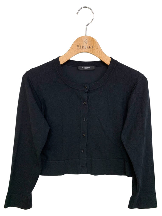 ヨーコチャン YEN-117-001 カーディガン 38 ブラック ボレロ シルク混 ITKLDFLY70YK