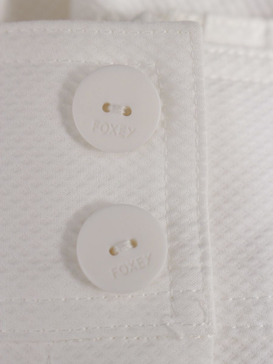 フォクシーブティック リリー 35688 スカート 38 ホワイト タックフレア IT6XQD17S524 【SALE】