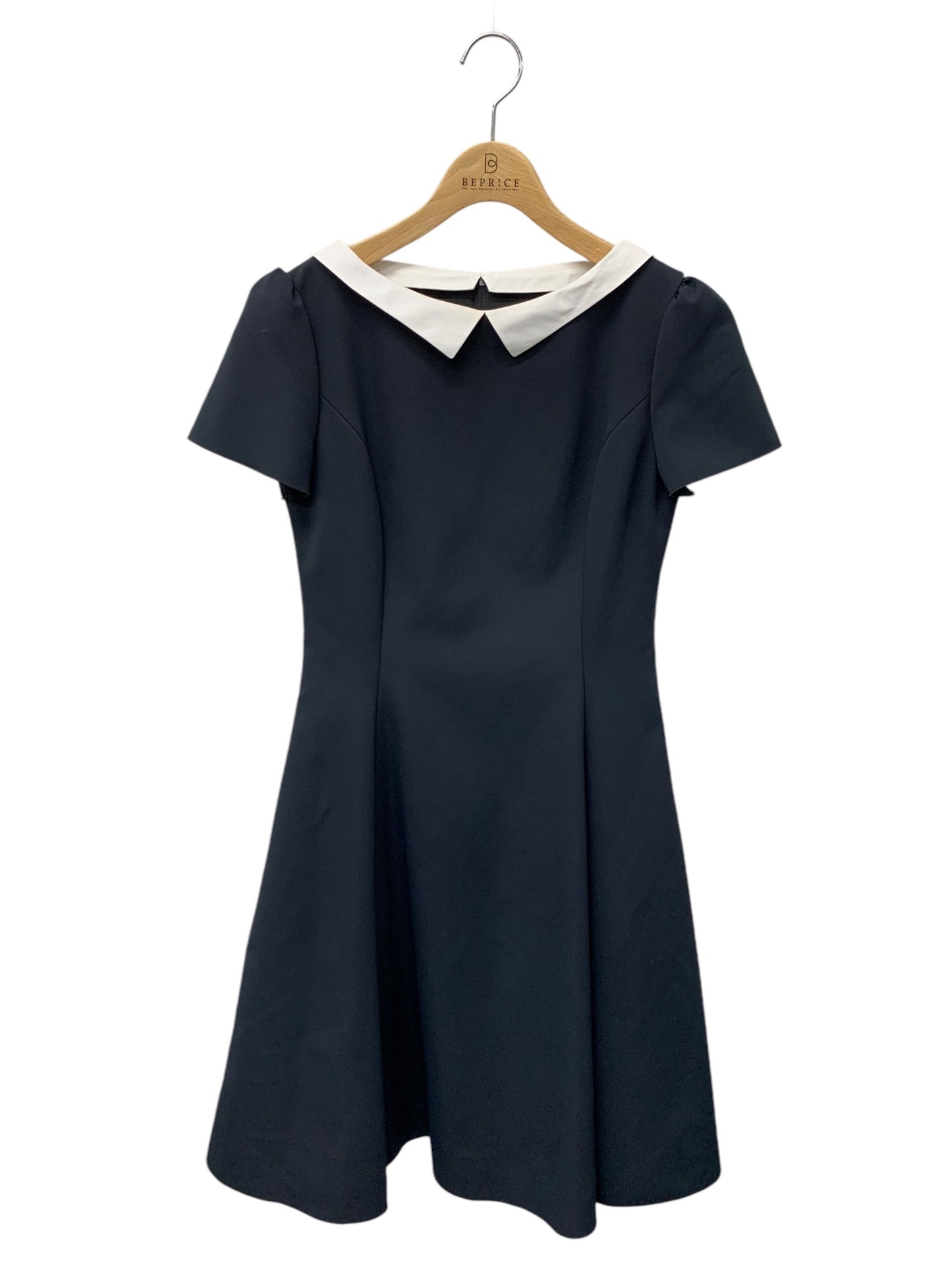 フォクシーブティック Dress 41015 ワンピース 38 ネイビー 白衿付き IT5GZ1RAW1PC