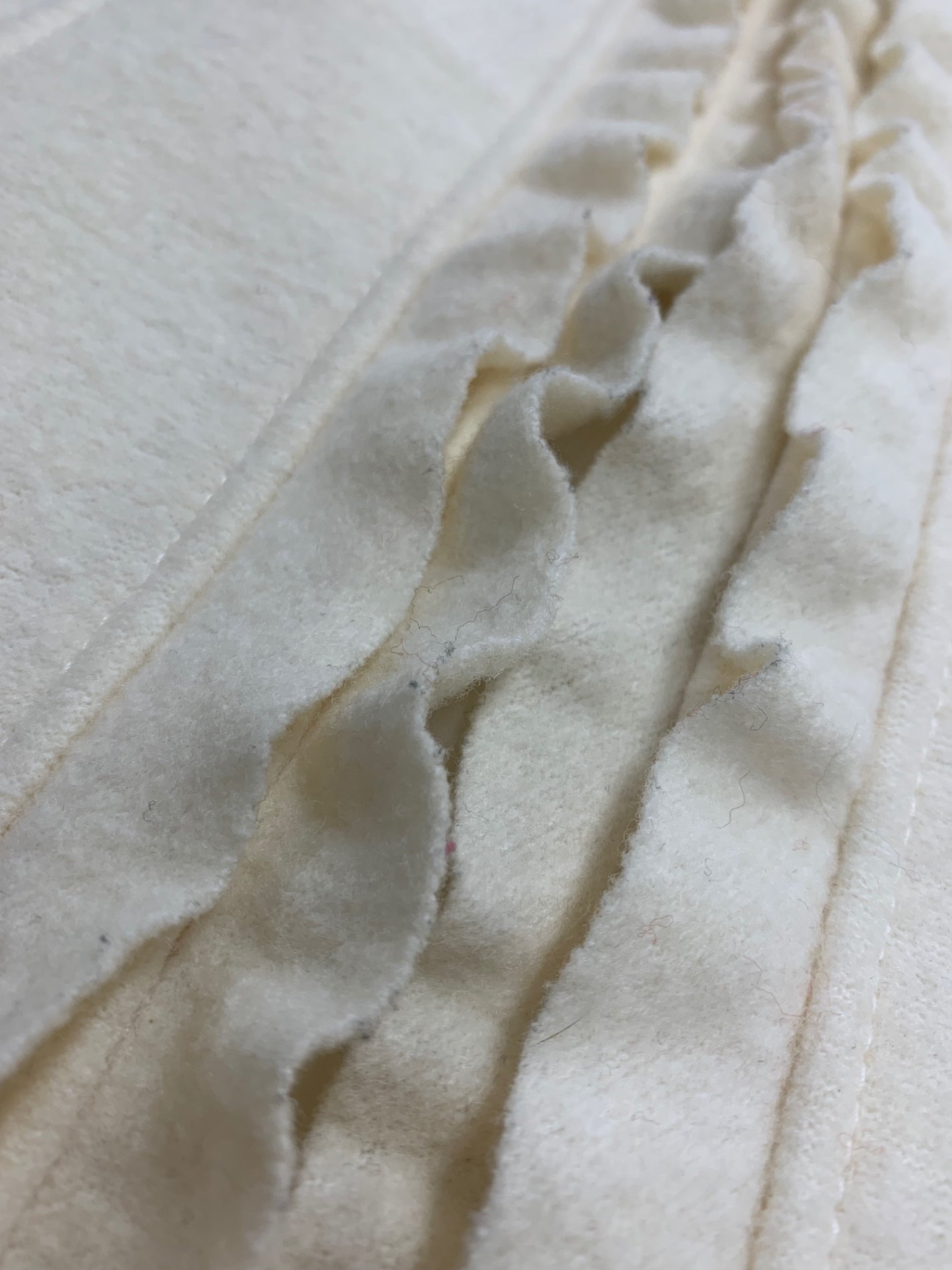 エムズグレイシー 924544 コート 38 アイボリー ノーカラー フリル IT7YBJFLTDGG