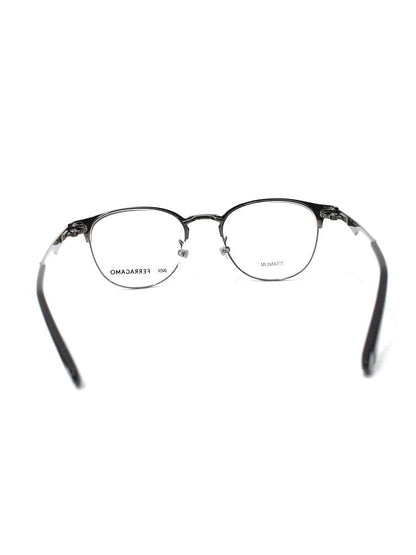 フォーナインズ 999.9  Salvatore Ferragamo コラボ SF9011 メガネ ガンメタル/ブラック チタニウム ウェリントン ITWC03QUKAUW