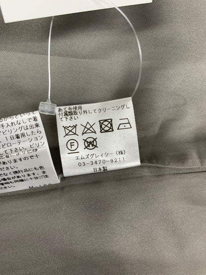 エムズグレイシー 119608 コート 38 グレー フリル付きレディーライクコート IT85WKQASRDO