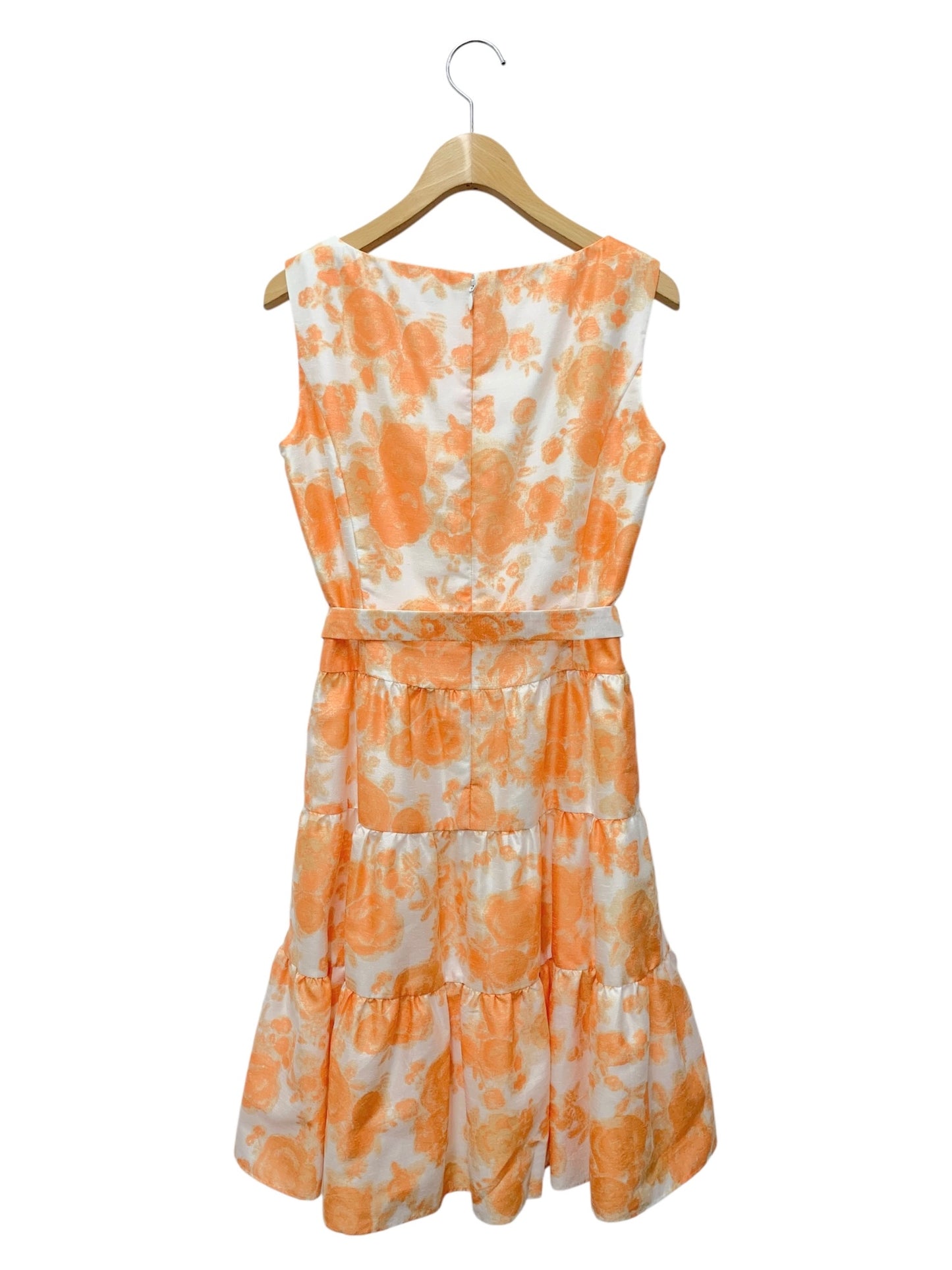 エムズグレイシー 621136 ワンピース 36 オレンジ フラワーモチーフ ITEHHQ2B8VTK