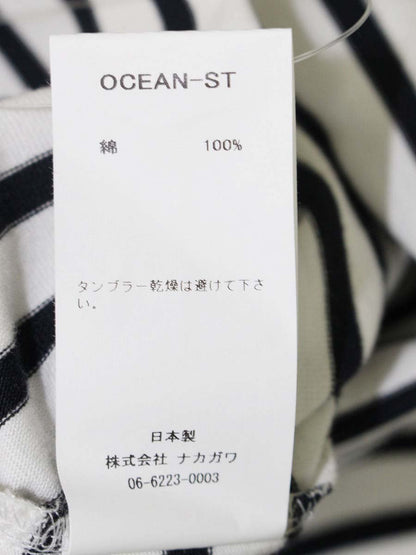 ニコルソンアンドニコルソン OCEAN-STRIPED COTTON JERSEY Ocean ST カットソー 38 ホワイト 24SS ボーダー IT6FE0V50DPO