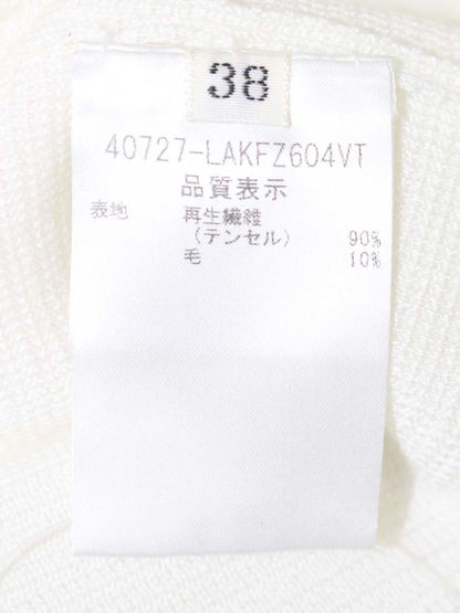 フォクシーニューヨーク No Sleeve Knit Top 40727 ニット 38 ホワイト ボーダーボトルネック ITPULUS5N6WE