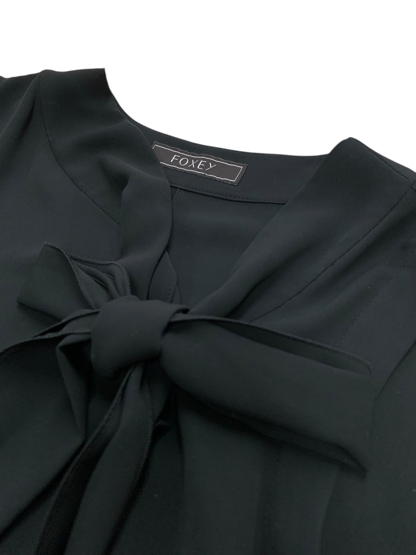 フォクシーブティック Vanilla Sky 39188 ブラウス 40 ブラック ボウタイ ITNVROOF8RCO