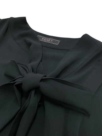 フォクシーブティック Vanilla Sky 39188 ブラウス 40 ブラック ボウタイ ITNVROOF8RCO