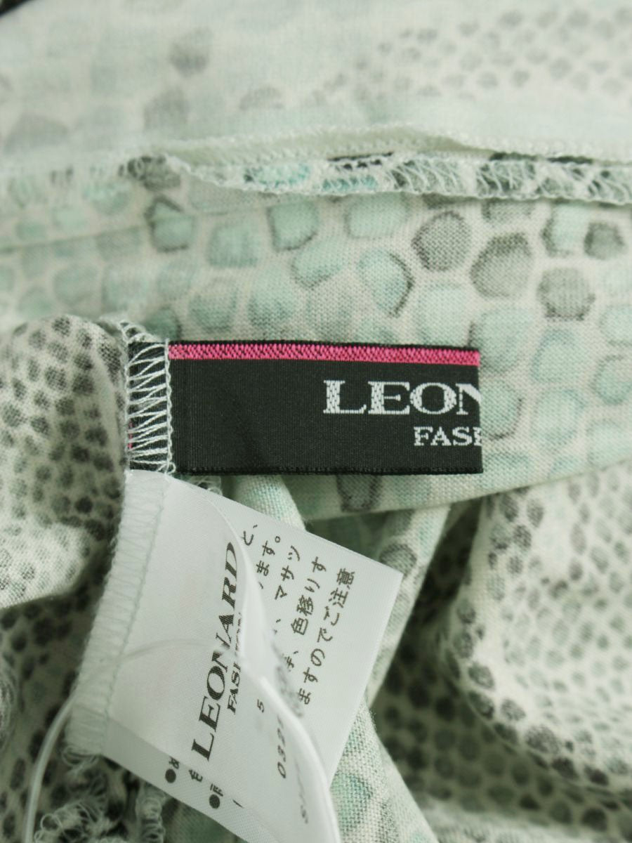 レオナール　カットソー　タイル柄　タートルネック　シルク混　M　LEONARD 中古・古着通販】leonard homme (レオナール オム) シルク