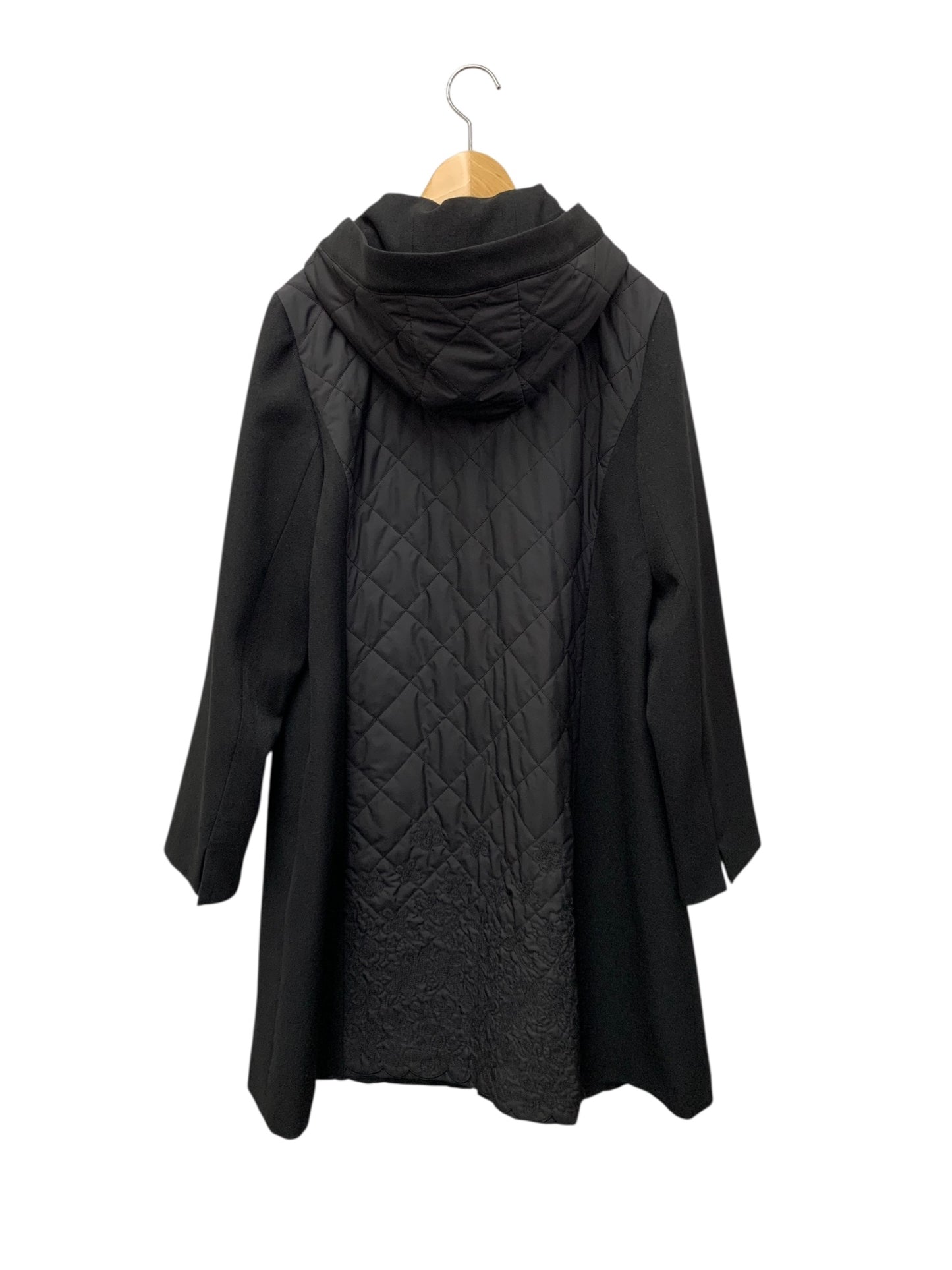 トゥービーシック 【L】光電子キルティングノーカラー ロングコート W7A02-835-09 44 ブラック 2023年モデル ITF3D8B630DS